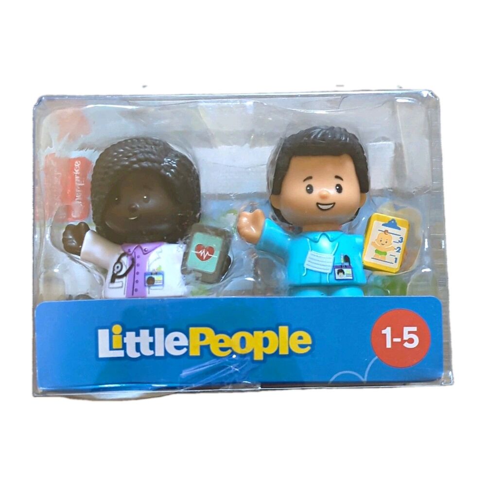 Fisher-Price Little People Doctor Figures Set w/ Accessories Ages 1-5 HBW65